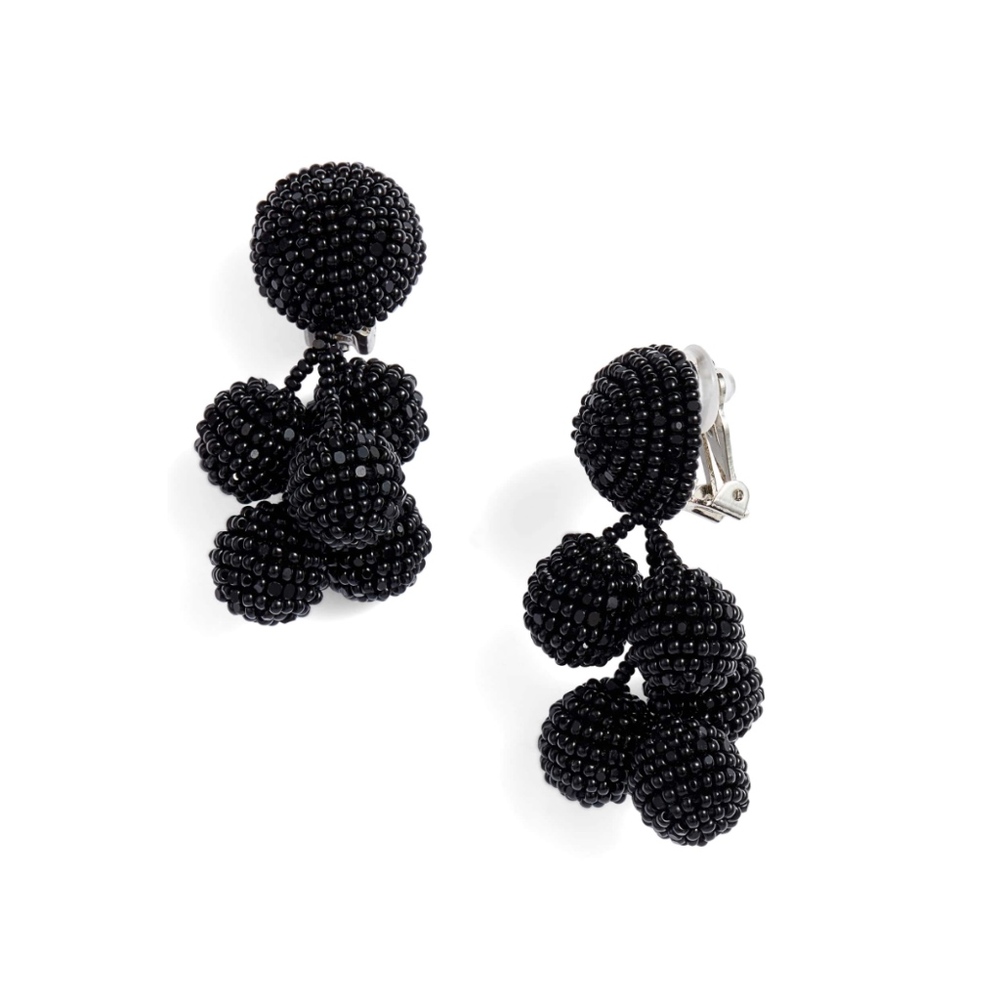 Sachin and Babi Black Mini Coconuts Earrings